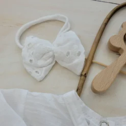 Ażurkowa sukienka, bloomersy, opaska biała na chrzest ostatnie sztuki 56, 80, 86