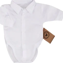 Body koszulowe z kołnierzykiem dla chłopca 56-86 Polobody biały