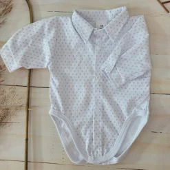Body koszulowe z kołnierzykiem dla chłopca Polobody romby ostatnie sztuki 56