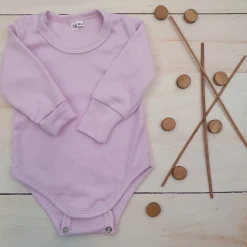 Body rosnące wraz z dzieckiem, długi rękaw 56-86 bliss lila