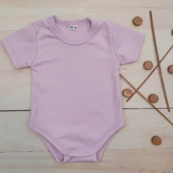 Body rosnące wraz z dzieckiem, krótki rękaw 56-86 bliss lila