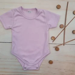 Body rosnące wraz z dzieckiem, krótki rękaw 56-86 bliss lila