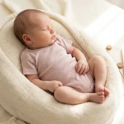 Body rosnące wraz z dzieckiem, krótki rękaw 56-86 dusty pink