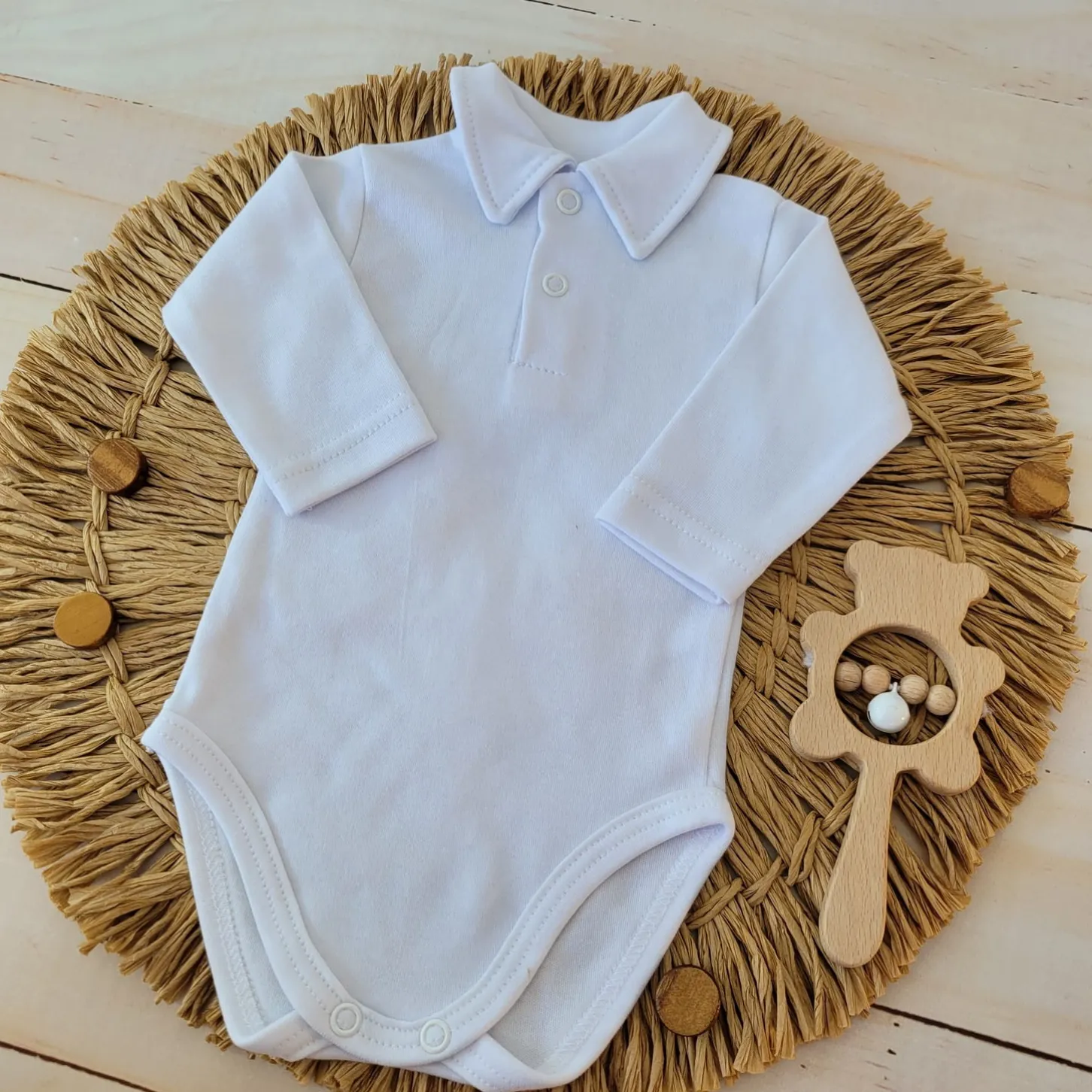 Body z kołnierzykiem dla chłopca 56-86 100% Bawełna Polobody