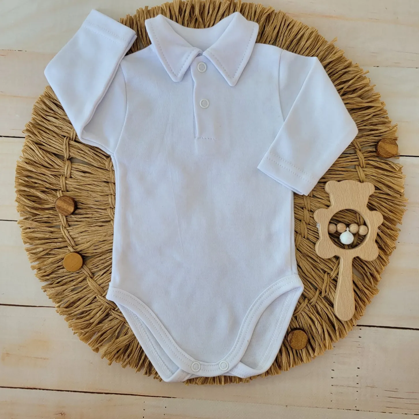 Body z kołnierzykiem dla chłopca 56-86 100% Bawełna Polobody