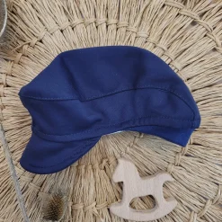 Czapka kaszkiet do garniturku elegant granat 62, 68, 74 ostatnie sztuki