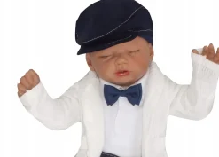 Czapka kaszkiet do garniturku elegant granat 62, 68, 74 ostatnie sztuki