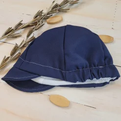 Czapka kaszkiet na lato granatowy, do garniturku elegant 56-86