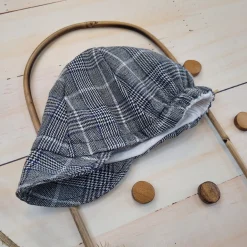 Czapka kaszkiet na lato krata, do garniturku elegant 56-86