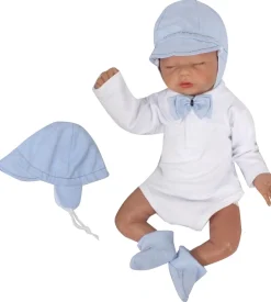 Czapka kaszkiet pilotka wiązana elegancka niebieska ostatnie sztuki 50, 56, 74, 80, 86