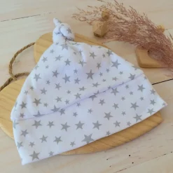 Czapka niemowlęca noworodkowa bawełniana biała w gwiazdki ostatnie sztuki 62, 68