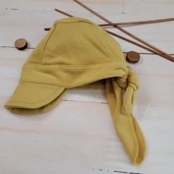 Czapka piratka na lato kaszkiet musztardowa ostatnie sztuki 56-86