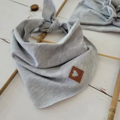 Czapka turban + chustka rozmiar 0-6miesięcy 6-12miesięcy 1-3lat szara