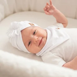 Czapka turban + chustka rozmiar 0-6miesięcy 6-12miesięcy 1-3lat biała