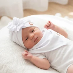 Czapka turban + chustka rozmiar 0-6miesięcy 6-12miesięcy 1-3lat biała