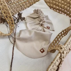 Czapka turban + chustka rozmiar 0-6miesięcy 6-12miesięcy 1-3lat beżowy