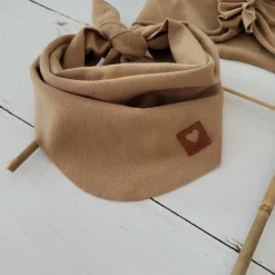 Czapka turban + chustka rozmiar 0-6miesięcy 6-12miesięcy 1-3lat toffi brąz