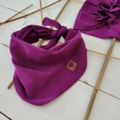 Czapka turban + chustka rozmiar 0-6miesięcy 6-12miesięcy 1-3lat śliwka