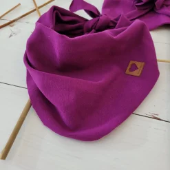 Czapka turban + chustka rozmiar 0-6miesięcy 6-12miesięcy 1-3lat śliwka