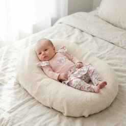 2 cz komplet body + legginsy ze spódniczką w kwiaty brudny róż 56-86