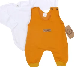 2 cz komplet body + spodnie na szelkach musztardowy ostatnie sztuki 50