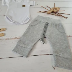 2 cz zestaw komplet body+spodnie szary ostatnie sztuki 68, 74, 80