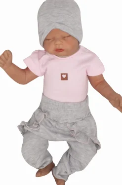 4cz zestaw komplet body+spodnie+czapka+ bluzeczka szary ostatnie sztuki 56