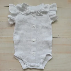 3 cz zestaw komplet lato body+bloomersy ze spódniczką +opaska 56-86 white