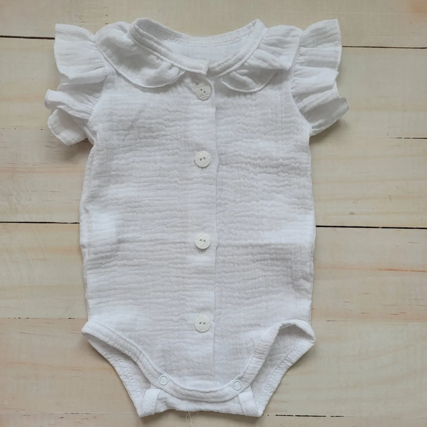 3 cz zestaw komplet lato body+bloomersy ze spódniczką +opaska 56-86 white