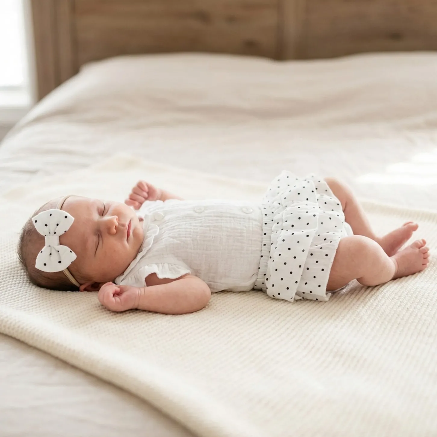 3 cz zestaw komplet lato body+bloomersy ze spódniczką +opaska 56-86 white