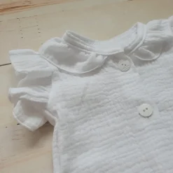 3 cz zestaw komplet lato body+bloomersy ze spódniczką +opaska 56-86 white