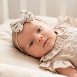 3 cz zestaw komplet lato body+bloomersy ze spódniczką +opaska cloud beige