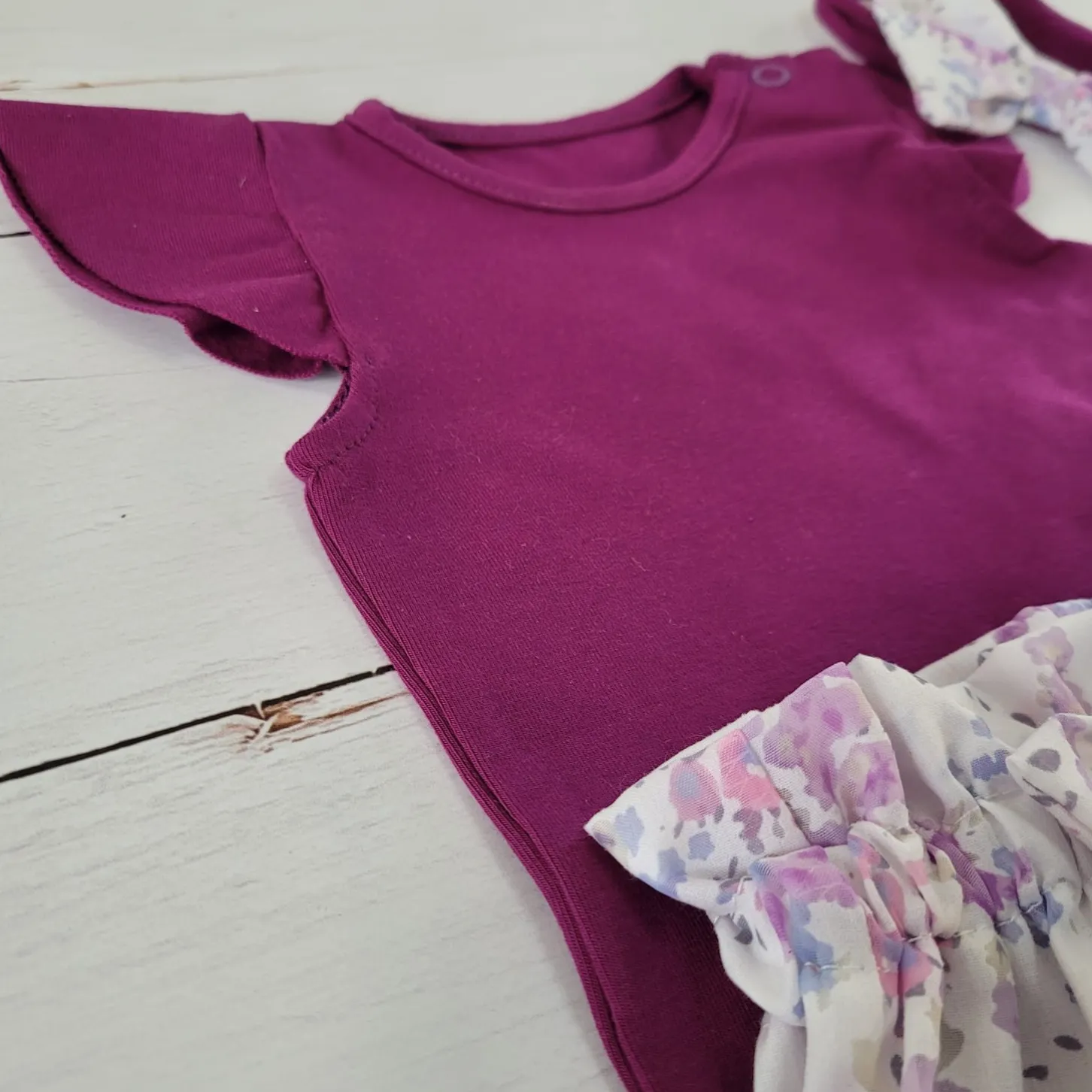 3cz zestaw komplet lato body+bloomersy+opaska śliwka ostatnie sztuki 56