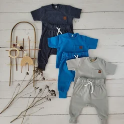 2 cz zestaw komplet t-shirt +spodnie jeansowy ostatnie sztuki 56-86