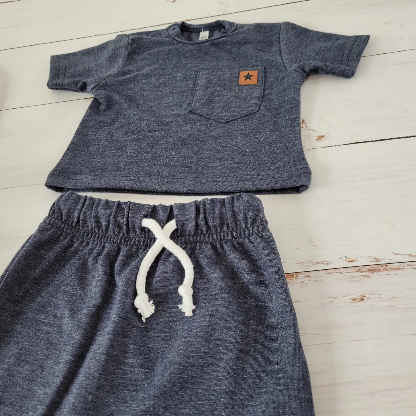 2 cz zestaw komplet t-shirt +spodnie jeansowy ostatnie sztuki 56-86