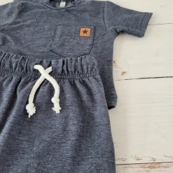 2 cz zestaw komplet t-shirt +spodnie jeansowy ostatnie sztuki 56-86