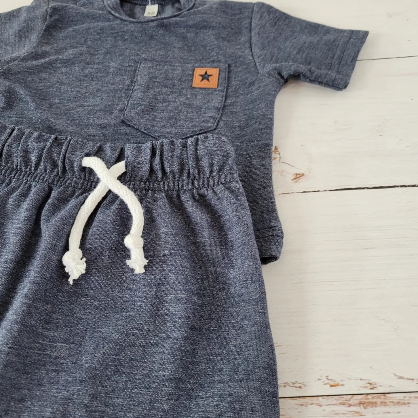 2 cz zestaw komplet t-shirt +spodnie jeansowy ostatnie sztuki 56-86