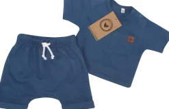 2 cz zestaw komplet tshirt +spodenki na lato granatowy ostatnie sztuki 56, 62, 74, 80