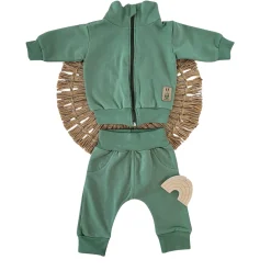Dres niemowlęcy 2 cz bawełniany bez kaptura khaki ostatnie sztuki 56