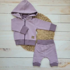 Dres niemowlęcy 2 cz bawełniany z odpinanym kapturem 56-86 lily charm