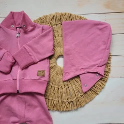 Dres niemowlęcy 2 cz bawełniany z odpinanym kapturem 56-86 rosy dream