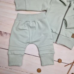 Dres niemowlęcy 2 cz bawełniany z odpinanym kapturem 56-86 minty green