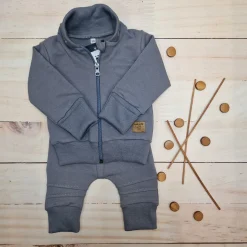 Dres niemowlęcy 2 cz bawełniany z odpinanym kapturem 56-86 onyx