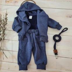 Dres niemowlęcy 2 cz z ocieplanej dresówki jeansowy ostatnie sztuki: 56,74