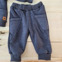Dres niemowlęcy 2 cz z ocieplanej dresówki jeansowy ostatnie sztuki: 56,74