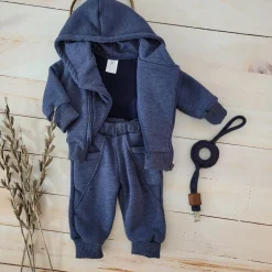 Dres niemowlęcy 2 cz z ocieplanej dresówki jeansowy ostatnie sztuki: 56,74