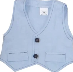 Elegancka kamizelka niemowlęca tkanina 56-86 niebieska