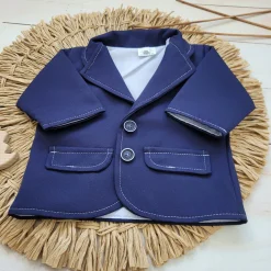Elegancka marynarka niemowlęca tkanina 56-86 granatowa