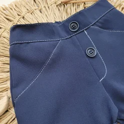 Eleganckie spodenki niemowlęce z tkaniny lato 56-86 granatowe