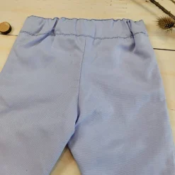 Eleganckie Spodnie niemowlęce z tkaniny niebieskie ostatnie sztuki 50